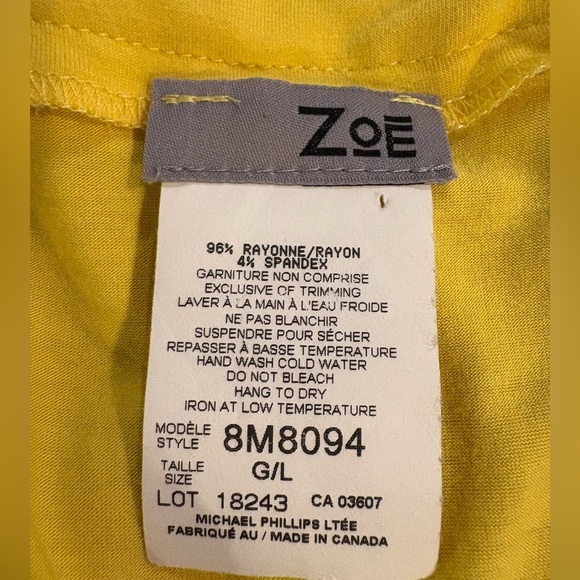 Yellow Open Shoulder Women's Top - Picture 2 of 3